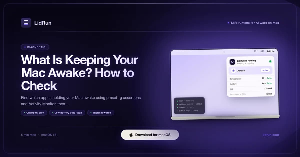 What Is Keeping Your Mac Awake? Here's How to Find Out