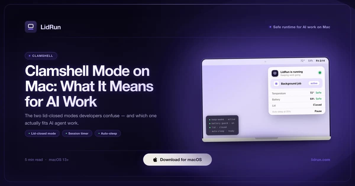 Modo clamshell en Mac: qué significa para trabajo con IA