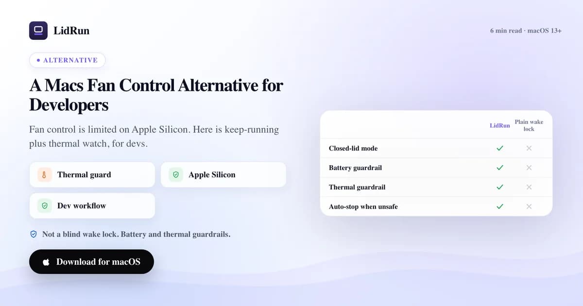 Uma alternativa ao Macs Fan Control para desenvolvedores